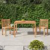 vidaXL Ensemble à manger de jardin 3 pcs Bois de teck massif