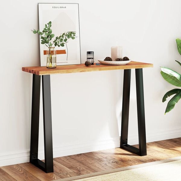 vidaXL Table console &agrave; live edge 110x35x80 cm bois d'acacia solide