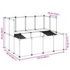 vidaXL Cage pour petits animaux Transparent 143x107x93 cm PP et Acier