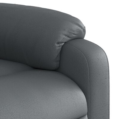 vidaXL Fauteuil inclinable de massage gris similicuir