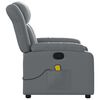 vidaXL Fauteuil de massage inclinable gris similicuir