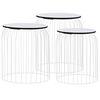 vidaXL Tables basses 3 pcs Blanc