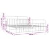 vidaXL Cadre de lit m&eacute;tal sans matelas et pied de lit blanc 193x203 cm