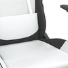 vidaXL Chaise de jeu avec repose-pied Blanc et noir Similicuir