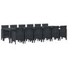 vidaXL Ensemble de salle &agrave; manger pour jardin 13 pcs Anthracite