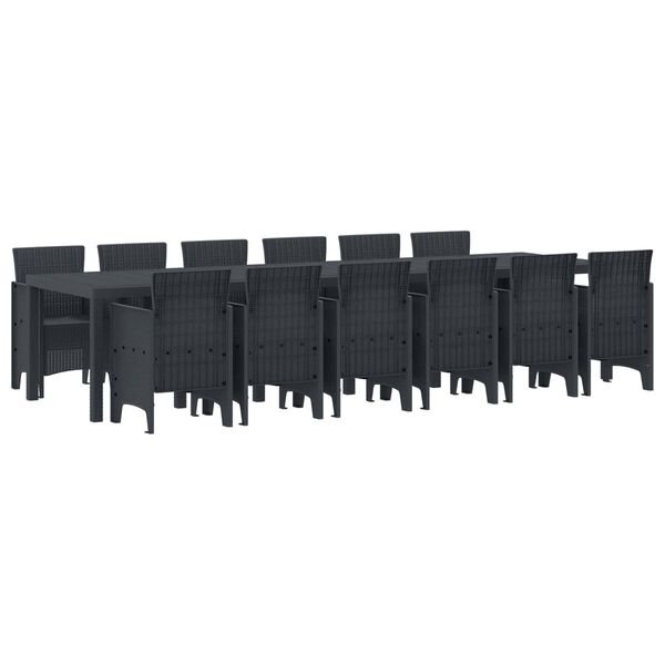 vidaXL Ensemble de salle &agrave; manger pour jardin 13 pcs Anthracite