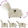 vidaXL Fauteuil inclinable de massage &eacute;lectrique cr&egrave;me similicuir