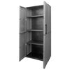 vidaXL Armoire de rangement de jardin Gris et noir 68x37x163 cm PP