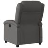 vidaXL Fauteuil inclinable de massage électrique gris cuir véritable