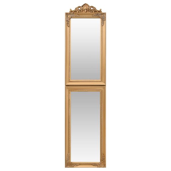 vidaXL Miroir sur pied Dor&eacute; 45x180 cm