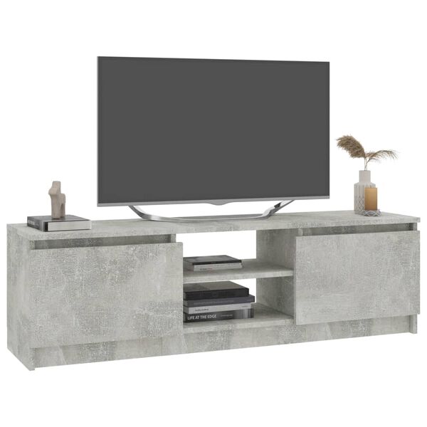 vidaXL Meuble TV Gris b&eacute;ton 120x30x35,5 cm Bois d'ing&eacute;nierie