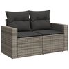 vidaXL Salon de jardin 9 pcs avec coussins gris r&eacute;sine tress&eacute;e