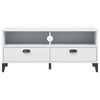 vidaXL Meuble TV VIKEN blanc bois d'ingénierie