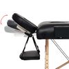 vidaXL Table de massage pliable à 2 zones 10 cm d'épaisseur Noir