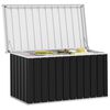 vidaXL Boîte de rangement de jardin Anthracite 129x67x65 cm