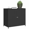 vidaXL Armoire de rangement de jardin noir 83x45x76 cm résine tressée