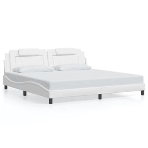 vidaXL Cadre de lit Viana sans matelas blanc 193x203 cm similicuir