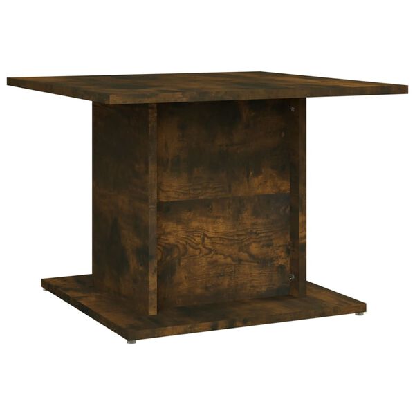 vidaXL Table basse ch&ecirc;ne fum&eacute; 55,5x55,5x40 cm bois d'ing&eacute;nierie
