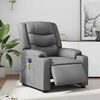 vidaXL Fauteuil inclinable de massage &eacute;lectrique gris similicuir
