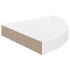 vidaXL Étagère d'angle flottante Blanc brillant 25 x 25 x 3,8 cm MDF