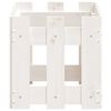vidaXL Jardini&egrave;re avec design de cl&ocirc;ture blanc 60x30x30 cm pin massif