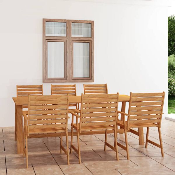 vidaXL Ensemble &agrave; manger de jardin 7 pcs Bois d'acacia solide