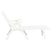 vidaXL Chaise longue pliable Plastique Blanc