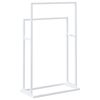 vidaXL Porte-serviettes sur pied Blanc 48x24x78,5 cm Fer