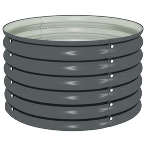 vidaXL Lit sur&eacute;lev&eacute; de jardin 80x80x44 cm Acier galvanis&eacute; Gris