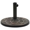 vidaXL Socle rond de parasol Polyrésine 11 kg Bronze
