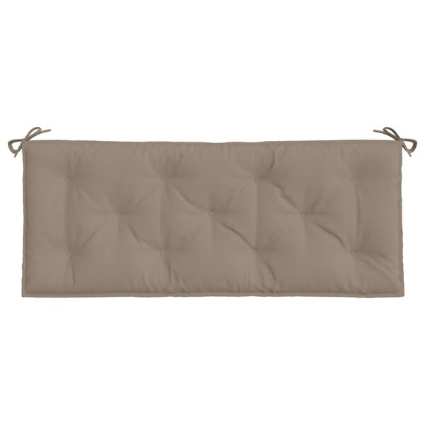 vidaXL Coussin de banc de jardin taupe 120x50x7 cm tissu oxford