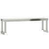 vidaXL Table de travail de cuisine avec étagère 110x55x120 cm inox