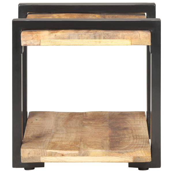 vidaXL Table de chevet 50x40x40 cm Bois de manguier brut