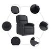 vidaXL Fauteuil inclinable électrique noir cuir véritable