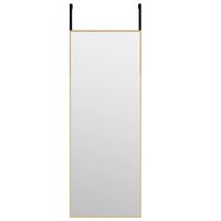 vidaXL Miroir de porte Doré 30x80 cm Verre et aluminium