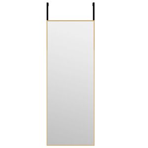 vidaXL Miroir de porte Dor&eacute; 30x80 cm Verre et aluminium