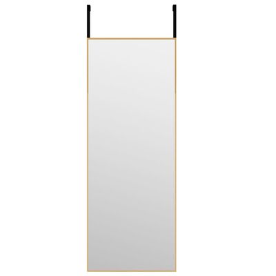 vidaXL Miroir de porte Doré 30x80 cm Verre et aluminium