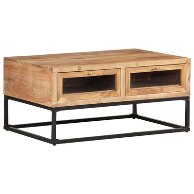 vidaXL Table basse 90x60x40 cm Bois d'acacia massif