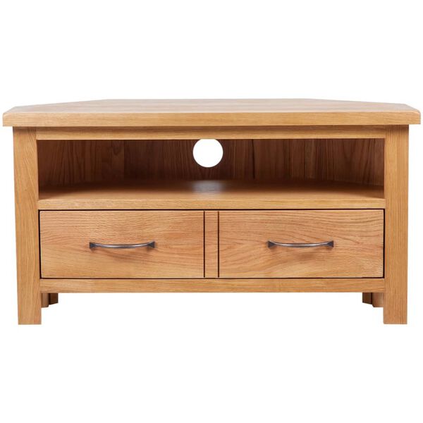 vidaXL Meuble TV avec tiroir 88 x 42 x 46 cm Bois de ch&ecirc;ne solide