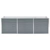 vidaXL Lit sur&eacute;lev&eacute; de jardin Acier galvanis&eacute; 240x80x77 cm Gris