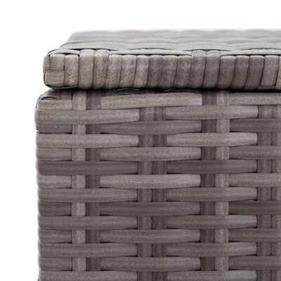 vidaXL Boîte de rangement de jardin gris 120x50x60 cm résine tressée