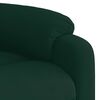 vidaXL Fauteuil inclinable de massage électrique vert foncé velours