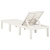vidaXL Chaise longue plastique blanc