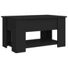 vidaXL Table basse noir 79x49x41 cm bois d'ingénierie