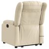 vidaXL Fauteuil inclinable de massage &eacute;lectrique cr&egrave;me tissu