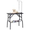 vidaXL Table de toilettage r&eacute;glable de chiens avec 1 boucle et panier