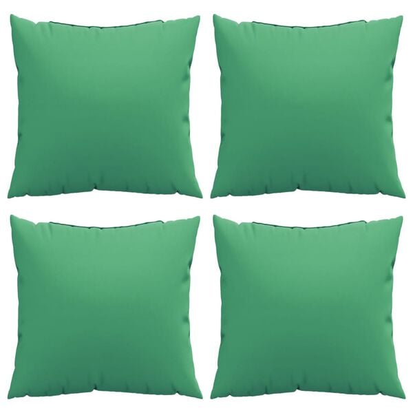 vidaXL Coussins de canap&eacute; lot de 4 vert 60x60 cm tissu