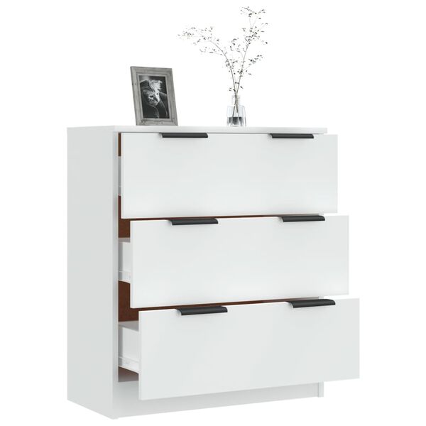 vidaXL Buffet Blanc 60x30x70 cm Bois d'ing&eacute;nierie