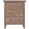 vidaXL Buffet avec 3 tiroirs 60x30x75 cm Bois de teck massif