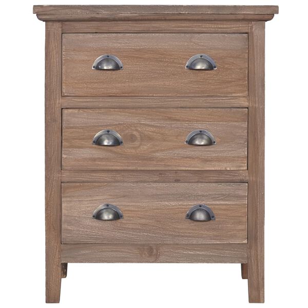 vidaXL Buffet avec 3 tiroirs 60x30x75 cm Bois de teck massif